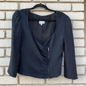 Armani Collezioni Zip Front Wrap Top - Size 6